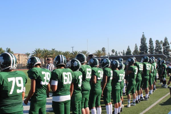 Buena Park Coyotes line up getting ready to play 